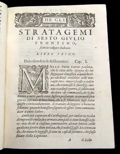 Frontinus; Gandini 1574 Stratagemi militari de Sesto Giulio Frontino, tradotti