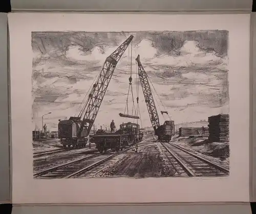 Dresdner- Eisen und Stahlhandel Kunstmappe 3 Or. Grafiken 1964 Herold.. js