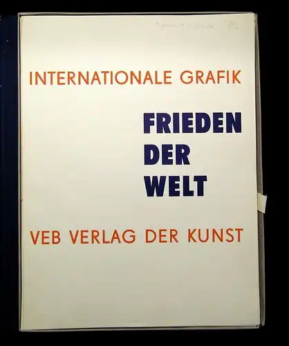 Mappe Internationale Grafik Frieden der Welt 48 reproduzierte Grafiken 1959 js