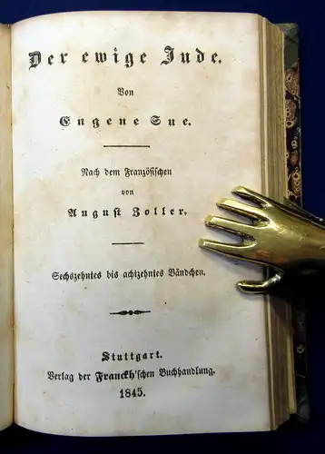 Sue Der ewige Jude 6 Bde in 2 Büchern 1844  Belletristik Klassiker Lyrik