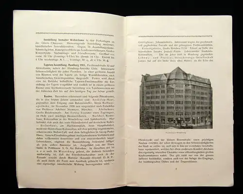 Brandt Führer durch Hamburg mit Stadtplan und Moment-Wegweiser um 1910 Guide mb