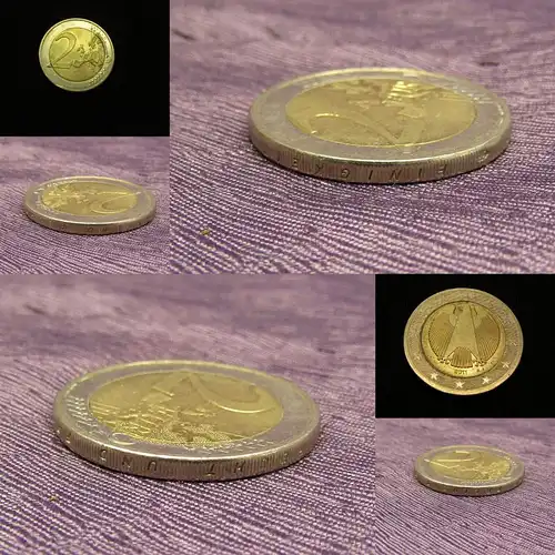 Fehlprägung 2 Euro Deutschland A 2011 Spiegelei Pille ca. 1mm verschoben js