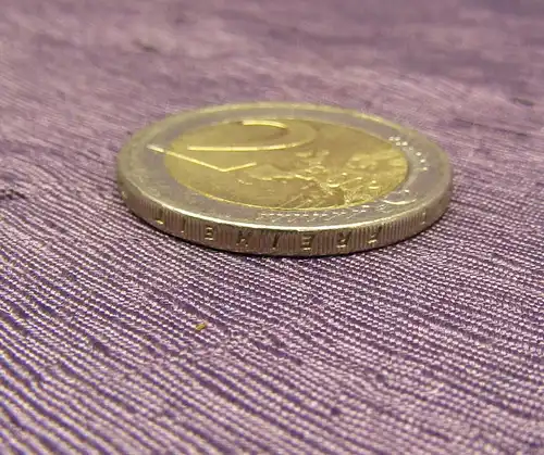 Fehlprägung 2 Euro Deutschland A 2011 Spiegelei Pille ca. 1mm verschoben js