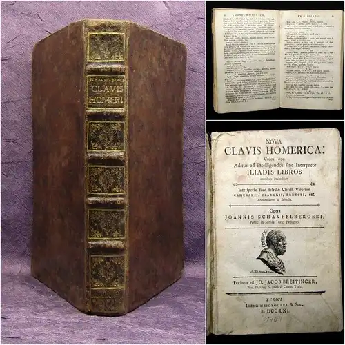 Breitinger Nova Clavis Homerica Cujus ope Aditus ad intelligendos fine 1761 js