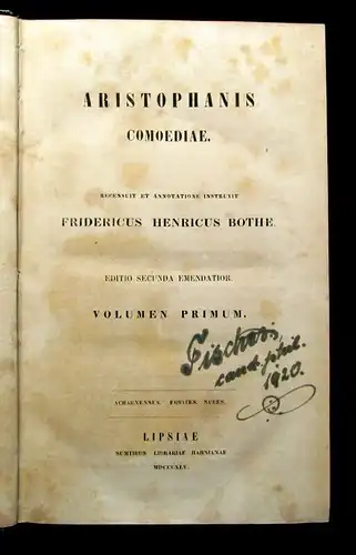 Bothe Poetae Scenici Graecorum 1845 2 Bde.( von 5) Belletristik Lyrik js