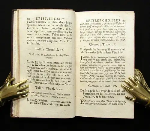Epitres Choisies de Ciceron Latine et Francoises Divisees en Quatre Livres 1751