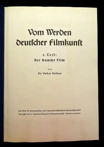 Sammelbilderalbum  2 Teile komplett Vom werden deutscher Filmkunst 1935 js