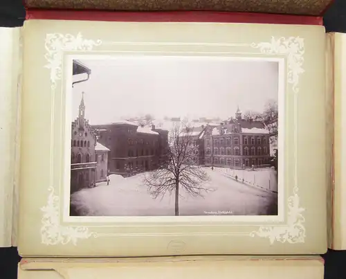 Mappe mit 14 Photograph. auf 12 TafelnThüringen. Bahn Sonneberg -Lauscha um 1895