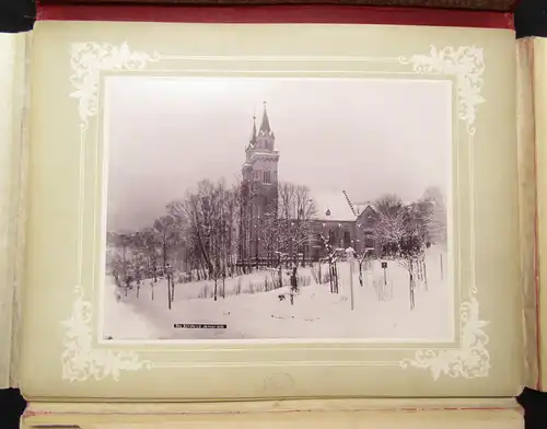 Mappe mit 14 Photograph. auf 12 TafelnThüringen. Bahn Sonneberg -Lauscha um 1895