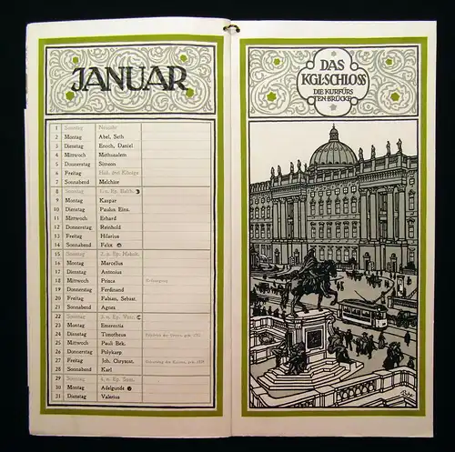 Berliner Kalender 1911 herausgeg. zur 100jäh. Jubelfeier d Berliner Universität