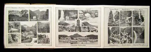 Leporello Album der Sächs.-Böhm. Schweiz mit 36 Ansichten um 1920 Landskunde mb