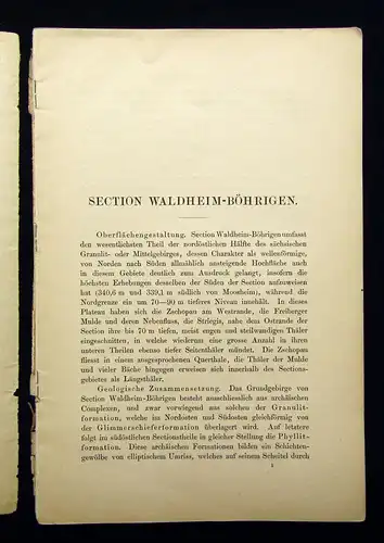 Credner Erläuterungen geologischen Specialkarte des Königreichs Sachsen 1900