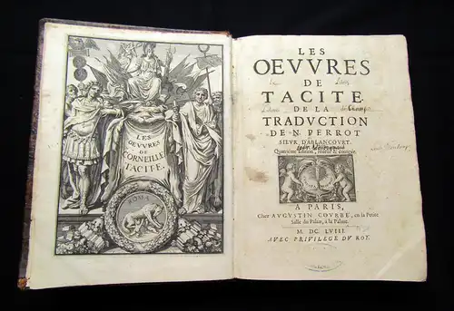 Tacitus 1658 Les oeuvres de Tacite de la traduction de N. Perrot am