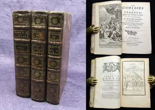 Madame Dacier 1768 Les Comédies de Térence - 3 vol. am