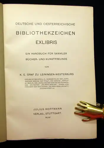 Westerburg Deutsche und Oesterreichische Bibliothekzeichen Exlibris 1901  js