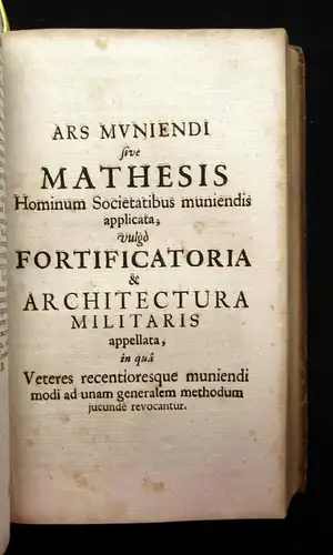 Sturm, Johann Christoph Mathesis Juvenilis Tomus Prior 1699 1 Bd. apart von 2 j