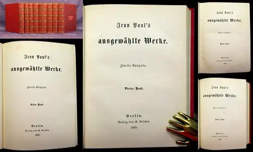 Jean Paul´s ausgewählte Werke 16 Bde. in 8 komplett 1865 Gesamtausgabe Literatur