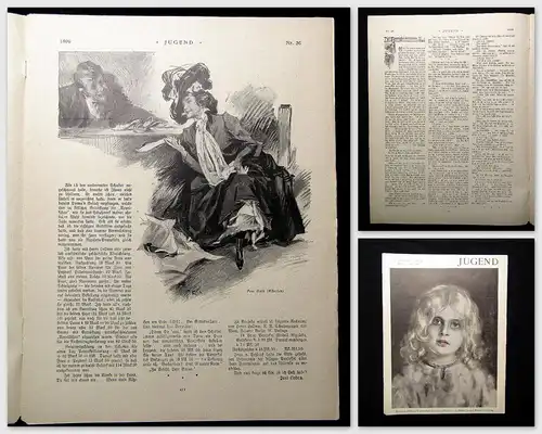 Jugend Zeitschrift Wochenschrift Nr.26  1899 Hirth Verlag IV. Jahrg. Jugendstil