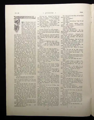 Jugend Zeitschrift Wochenschrift Nr.26  1899 Hirth Verlag IV. Jahrg. Jugendstil