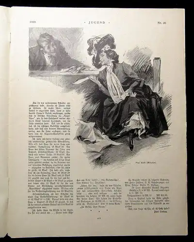 Jugend Zeitschrift Wochenschrift Nr.26  1899 Hirth Verlag IV. Jahrg. Jugendstil