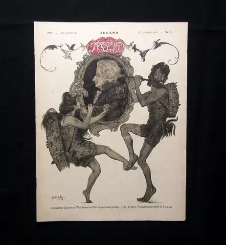 Jugend Zeitschrift Wochenschrift Nr.5  1899 Hirth Verlag IV. Jahrg. Jugendstil