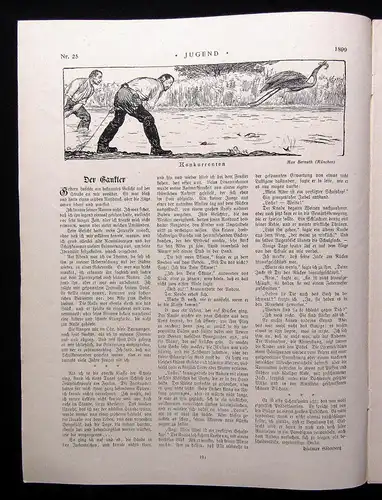 Jugend Zeitschrift Wochenschrift Nr.25  1899 Hirth Verlag IV. Jahrg. Jugendstil