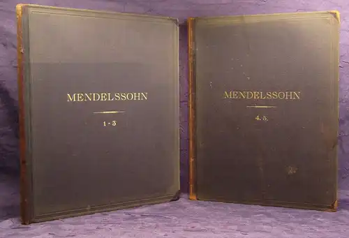 Mertke Mendelssohn 5 Bde. in 2 um 1880 Lieder ohne Worte und Kinderstücke js