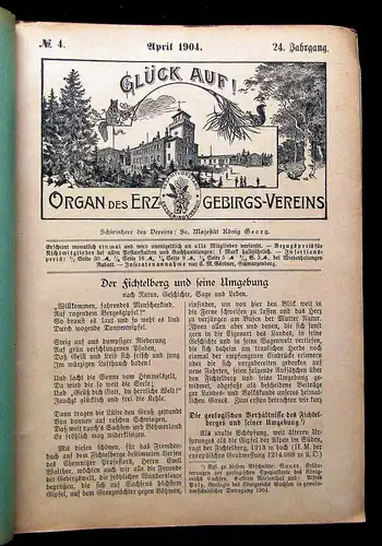 Möckel Glückauf Organ des Erzgebirgsvereins Jahrgang 24-26, 36 Hefte 1904-1906