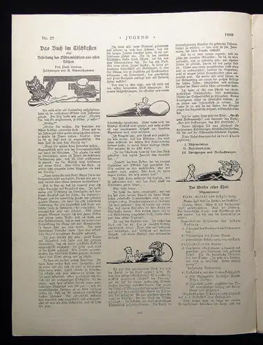 Jugend Zeitschrift Wochenschrift Nr.27  1899 Hirth Verlag IV. Jahrg. Jugendstil