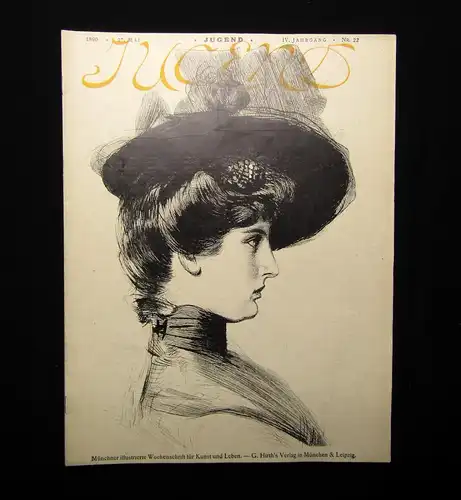Jugend Zeitschrift Wochenschrift Nr.22  1899 Hirth Verlag IV. Jahrg. Jugendstil