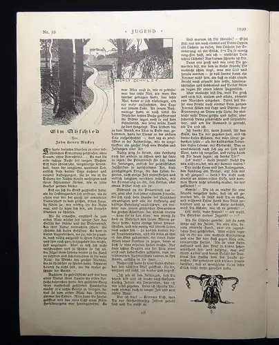 Jugend Zeitschrift Wochenschrift Nr.19  1899 Hirth Verlag IV. Jahrg. Jugendstil
