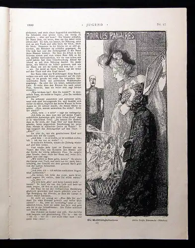 Jugend Zeitschrift Wochenschrift Nr.17  1899 Hirth Verlag IV. Jahrg. Jugendstil