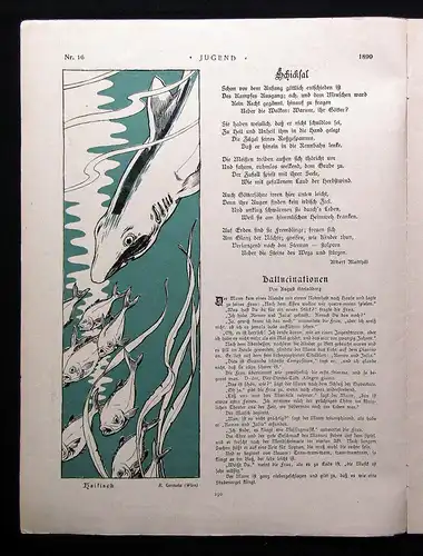 Jugend Zeitschrift Wochenschrift Nr.16  1899 Hirth Verlag IV. Jahrg. Jugendstil