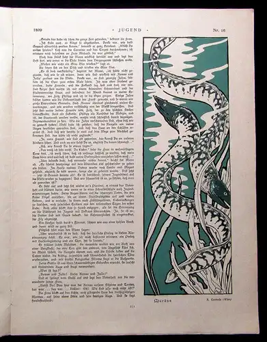 Jugend Zeitschrift Wochenschrift Nr.16  1899 Hirth Verlag IV. Jahrg. Jugendstil