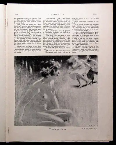 Jugend Zeitschrift Wochenschrift Nr.4  1899 Hirth Verlag IV. Jahrg. Jugendstil