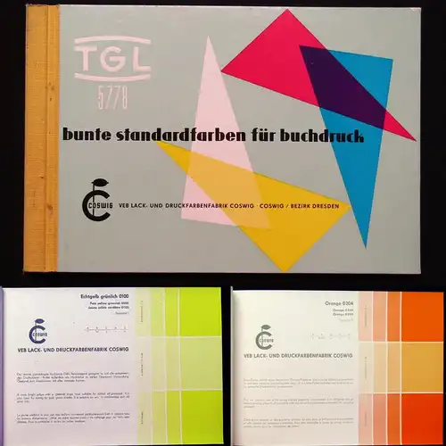 TGL bunte Farben für Buchdruck Coswig VEB Lack u. Druckfarbenfabrik um 1900 js