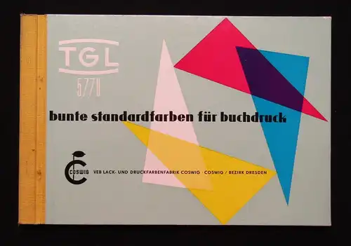 TGL bunte Farben für Buchdruck Coswig VEB Lack u. Druckfarbenfabrik um 1900 js