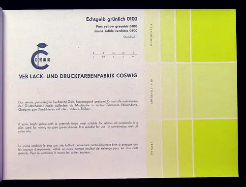 TGL bunte Farben für Buchdruck Coswig VEB Lack u. Druckfarbenfabrik um 1900 js