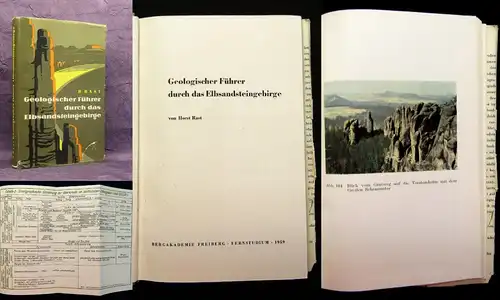 Rast Geologischer Führer durch das Elbsandsteingebirge 1959 Ortskunde Führer js