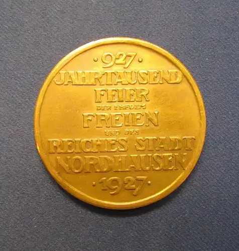 Münze Bronze Tausendjahrfeier der Stadt Nordhausen 1927 ca. 33,2 g ca.45,16cm js