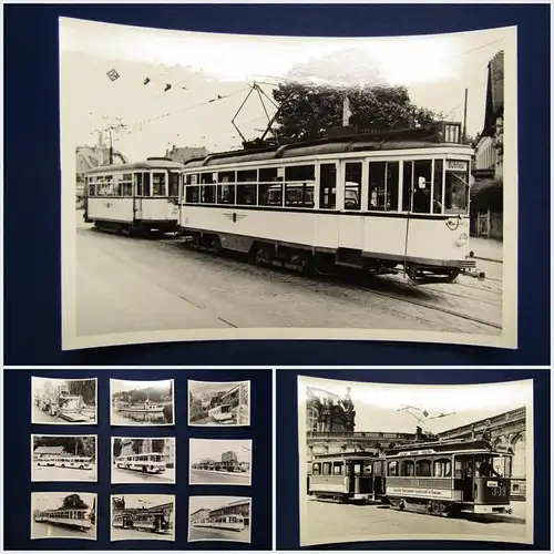 Sammlung 10 Fotos/ Ansichtskarten Reihe " 100 Jahre Strassenbahn in Dresden"1872