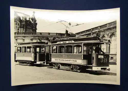 Sammlung 10 Fotos/ Ansichtskarten Reihe " 100 Jahre Strassenbahn in Dresden"1872