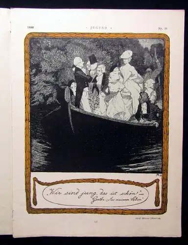 Jugend Zeitschrift Jugendstil Wochenschrift Nr.35  1899 Hirth Verlag IV. Jahrg.