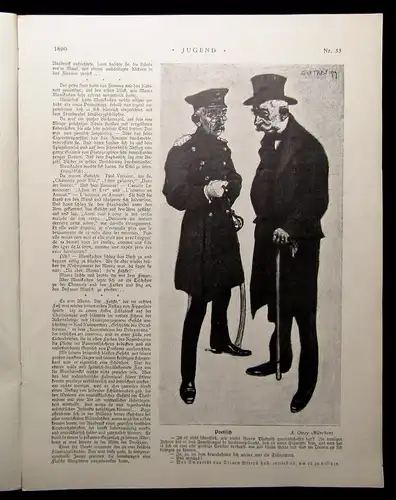 Jugend Zeitschrift Wochenschrift Nr.33  1899 Hirth Verlag IV. Jahrg. Jugendstil
