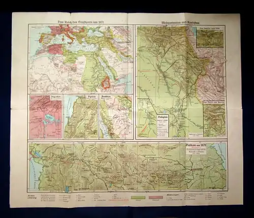 Landkarten mit Reisewegen zu Karl May`s Erzählungen 3 Karten komplett um 1935 js