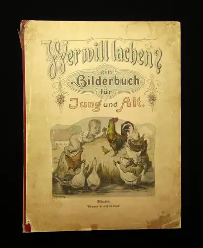 Wer will lachen? Ein Bilderbuch für jung u alt um 1900 Belletristik Kinderbücher