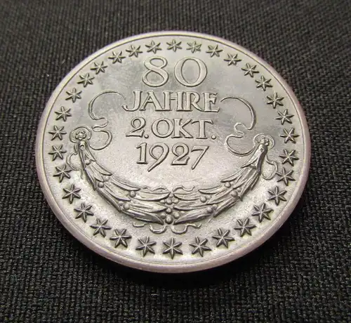 Medaille Hindenburg 80.Geburtstag Deutschland 1927 Bronze stark patiniert