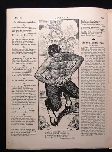 Jugend Zeitschrift Jugendstil Wochenschrift Nr. 50 1899 IV.Jhg. Hirth Verlag js