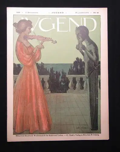 Jugend Zeitschrift Jugendstil Wochenschrift Nr. 49 1899 IV.Jhg. Hirth Verlag js