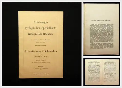 Credner Erläuterungen geologische Specialkarte des Königreichs Sachsen 1905 mb